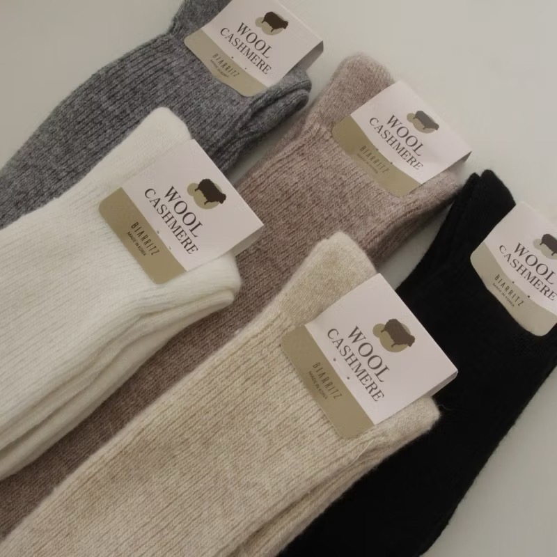 頂級柔嫩羊絨長襪 羊毛小腿襪 羊毛長襪 羊毛襪 柔軟 保暖 保暖襪 登山襪 堆堆襪 韓國製 韓國代購 寒流必備-細節圖7