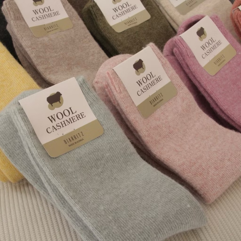 頂級柔嫩保暖羊毛襪 喀什米爾 美麗諾 羊絨 薄款羊毛襪 韓國製 厚襪 保暖襪 厚羊毛襪 睡覺襪 寒流必備-細節圖3