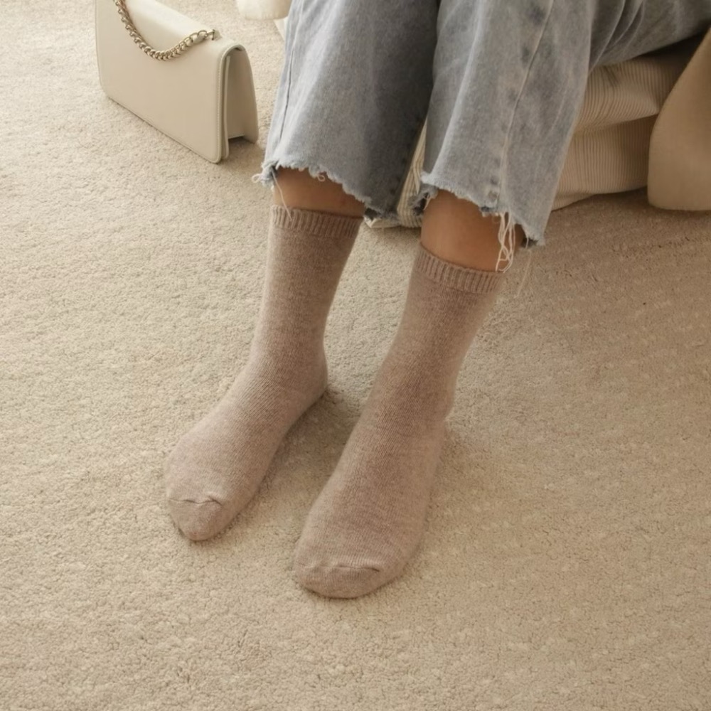 頂級柔嫩保暖羊毛襪 喀什米爾 美麗諾 羊絨 薄款羊毛襪 韓國製 厚襪 保暖襪 厚羊毛襪 睡覺襪 寒流必備-細節圖8