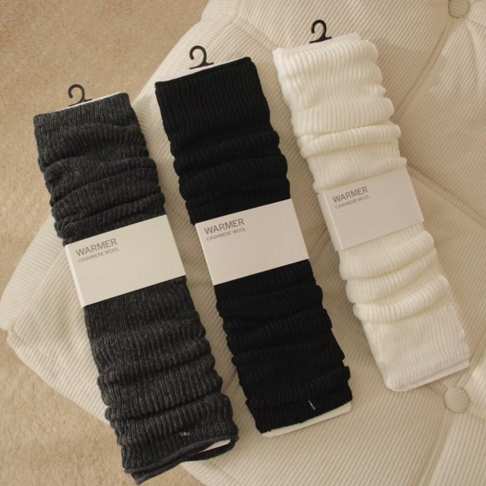 『現貨』韓國製 羊毛堆堆襪套 坑條 薄款 泡泡襪 兩用 軟綿 羊毛襪 韓國代購 寒流必備 冬天必備 堆堆襪-細節圖3