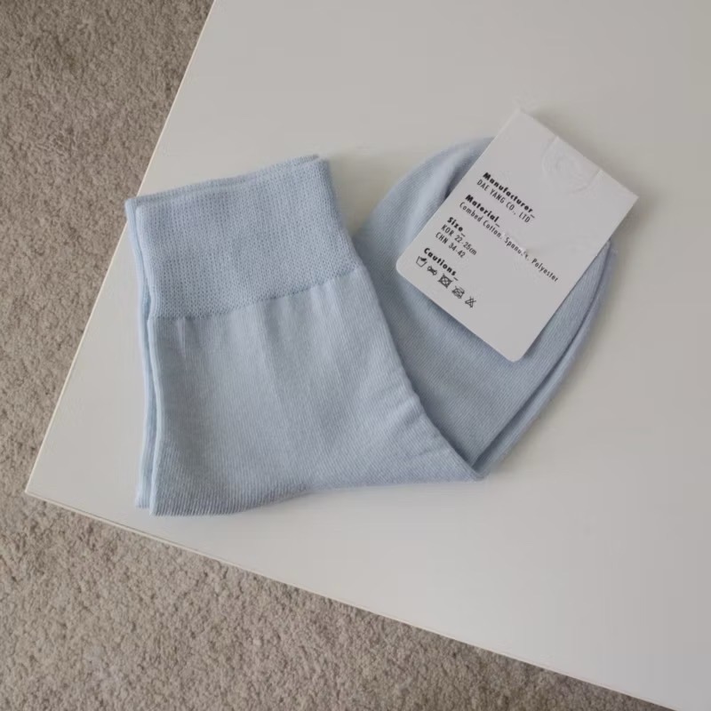 『短靴必備長襪』韓國襪 中筒襪 長襪 韓國製 冬襪 學生襪 彈性襪 百搭襪 靴子必備襪 韓國女襪 韓國代購-規格圖4