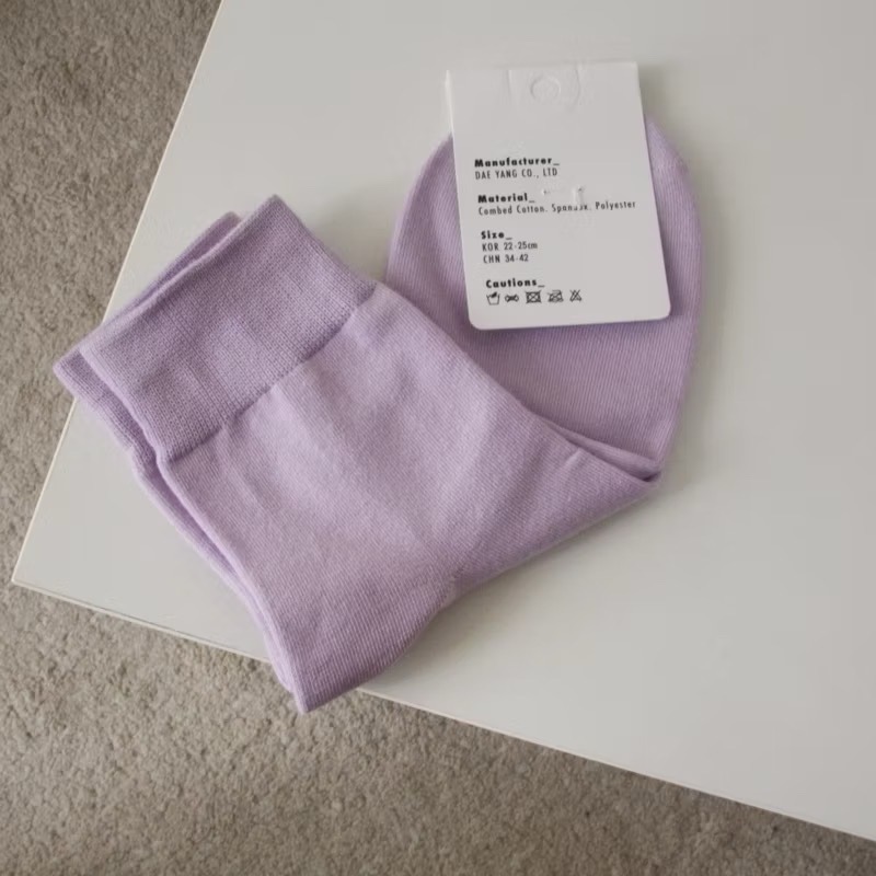 『短靴必備長襪』韓國襪 中筒襪 長襪 韓國製 冬襪 學生襪 彈性襪 百搭襪 靴子必備襪 韓國女襪 韓國代購-規格圖4