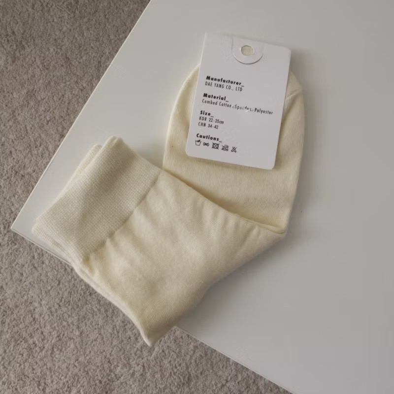 『短靴必備長襪』韓國襪 中筒襪 長襪 韓國製 冬襪 學生襪 彈性襪 百搭襪 靴子必備襪 韓國女襪 韓國代購-規格圖4