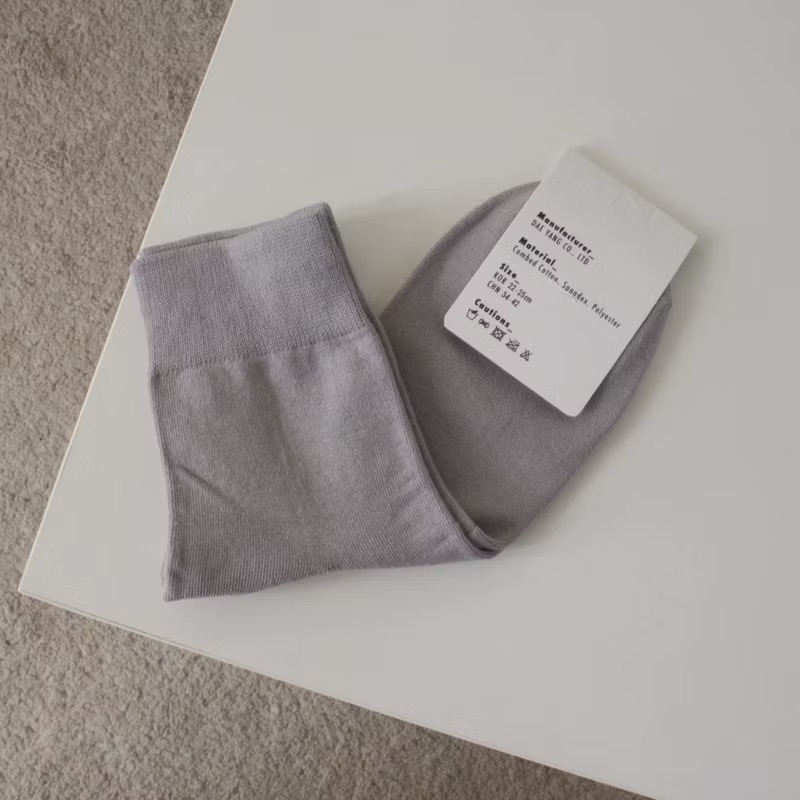 『短靴必備長襪』韓國襪 中筒襪 長襪 韓國製 冬襪 學生襪 彈性襪 百搭襪 靴子必備襪 韓國女襪 韓國代購-規格圖4
