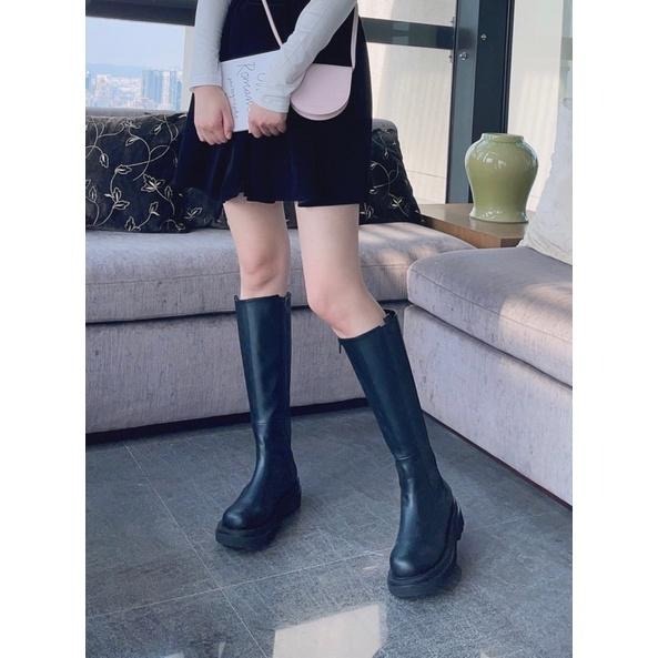 『肉腿友善』牛皮製 切爾西長靴 真皮切爾西 韓國長靴 女靴 瘦瘦靴 長靴 女 韓國代購-細節圖2
