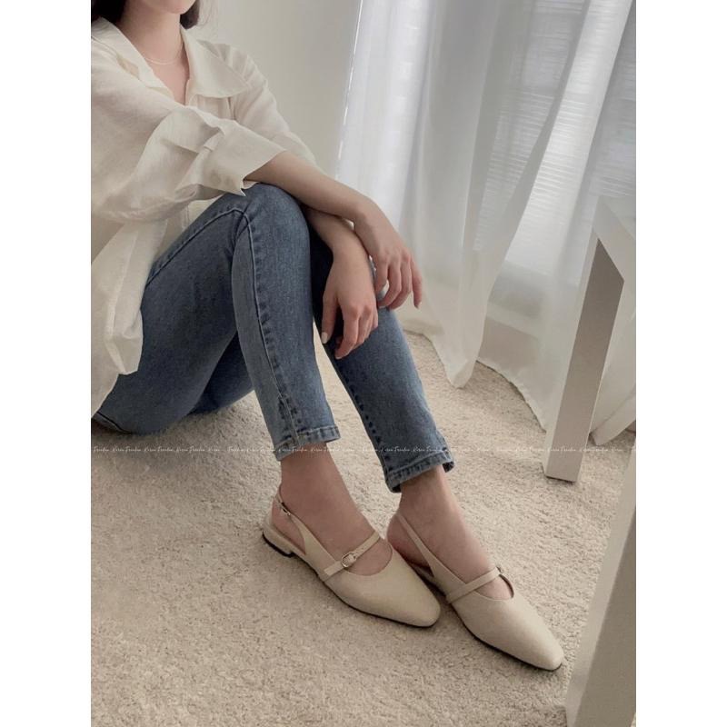 『現+預』激推|舒適百搭可調式瑪莉珍 涼拖鞋 後空鞋 穆勒鞋 尖頭穆勒鞋 韓國代購 Freedom_Korea-細節圖4