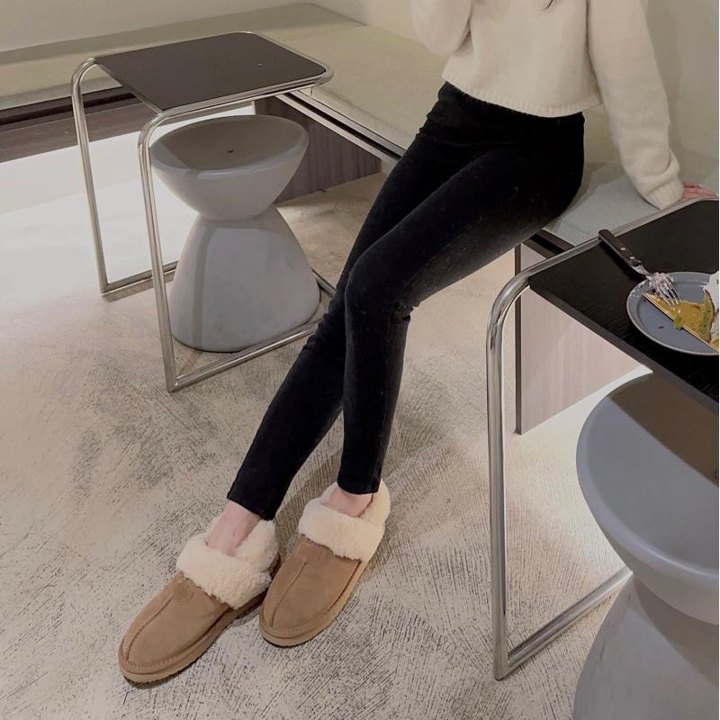 『東大門最好穿』兩穿 真皮 雪靴拖 毛毛拖鞋 雪靴 雪地拖鞋 懶人鞋 冬天拖鞋 交換禮物 聖誕禮物 韓國代購-細節圖3