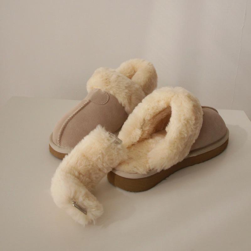 『東大門最好穿』兩穿 真皮 雪靴拖 毛毛拖鞋 雪靴 雪地拖鞋 懶人鞋 冬天拖鞋 交換禮物 聖誕禮物 韓國代購-細節圖8