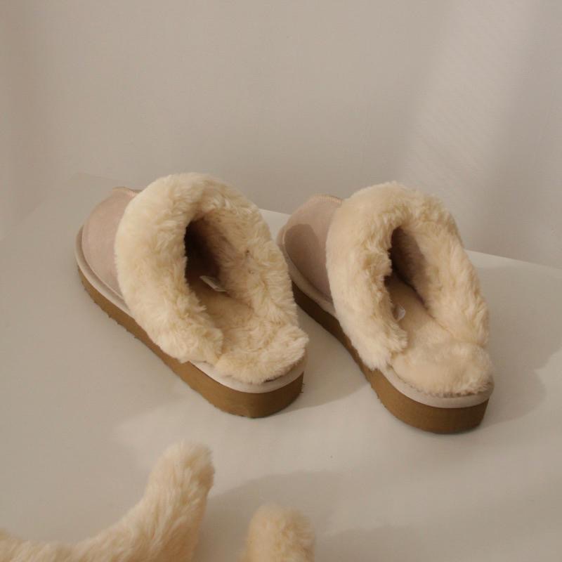 『東大門最好穿』兩穿 真皮 雪靴拖 毛毛拖鞋 雪靴 雪地拖鞋 懶人鞋 冬天拖鞋 交換禮物 聖誕禮物 韓國代購-細節圖5