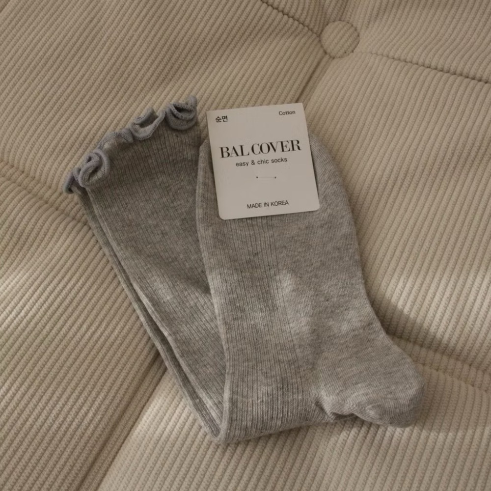韓國女襪 捲捲襪 堆堆襪 捲邊襪 木耳邊 韓國製 女襪 造型長襪 木耳邊中筒襪 堆堆襪 韓國代購 韓國襪-細節圖10