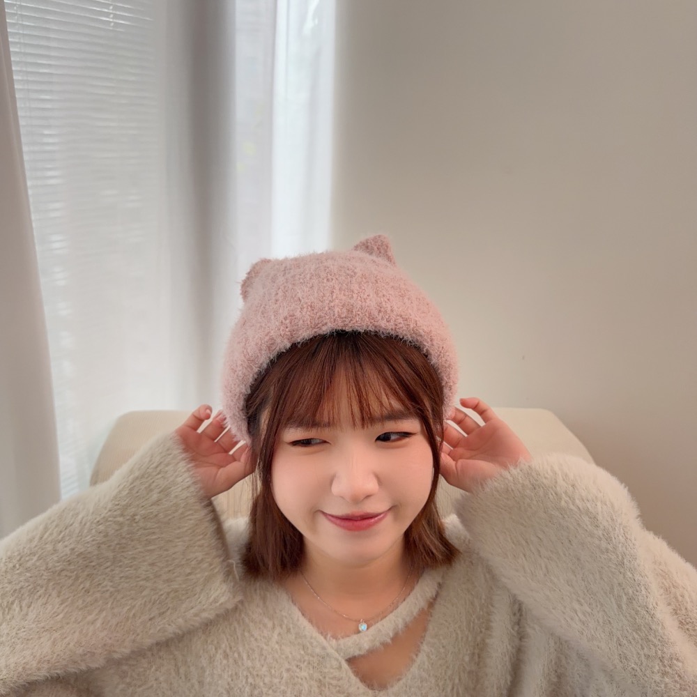 貓耳帽 雙層保暖帽 韓國製 韓國代購-細節圖5