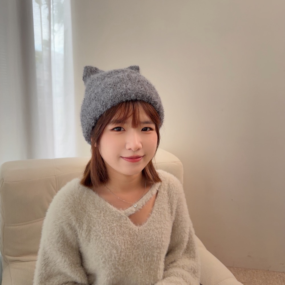 貓耳帽 雙層保暖帽 韓國製 韓國代購-細節圖8