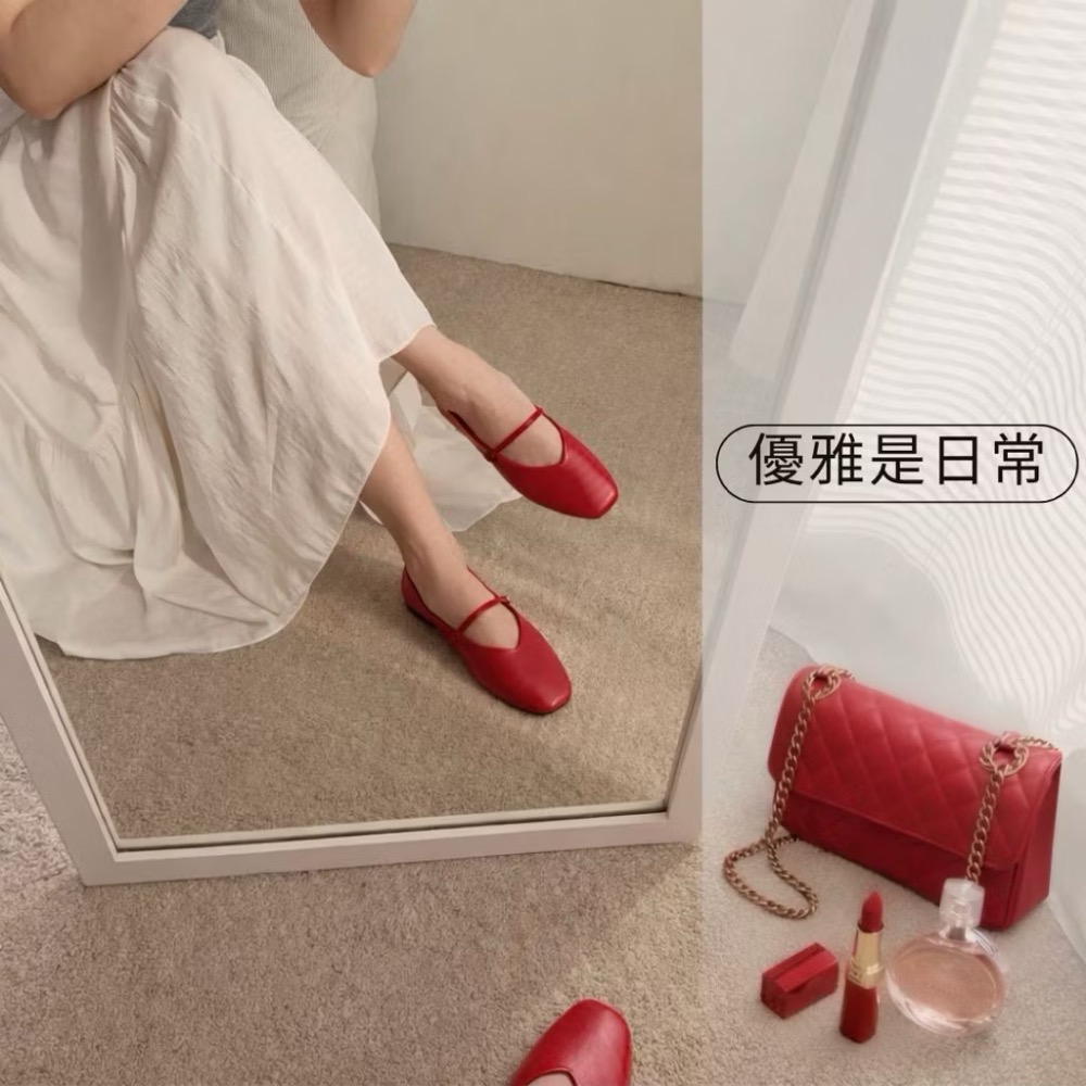 【現貨】真皮瑪莉珍鞋 女 牛皮娃娃鞋 柔軟不磨腳 平底瑪莉珍 韓國同款 辦公室女鞋 低跟娃娃鞋 經典百搭女鞋 韓國代購-細節圖4