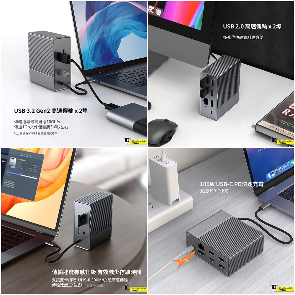 HyperDrive GEN2 12-in-1 USB-C Hub轉接器 轉接頭 HDMI 4K TypeC 筆電 擴充