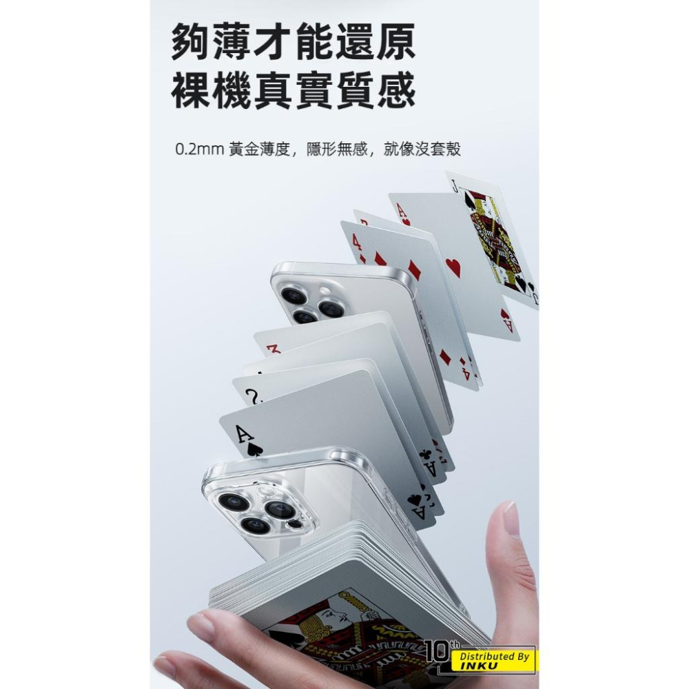 倍思 簡系列 iPhone16 15 Pro Max 超薄透明保護殼 氣囊防摔無紋抗黃-細節圖6