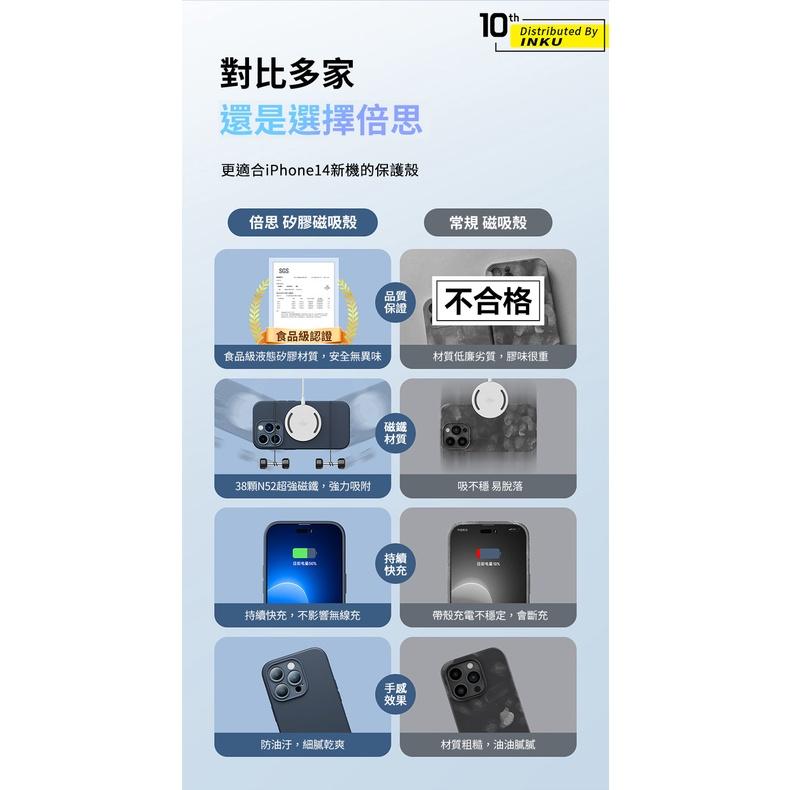 倍思 iPhone14 Pro Max Magsafe液態矽膠保護殼 蘋果手機殼-細節圖5