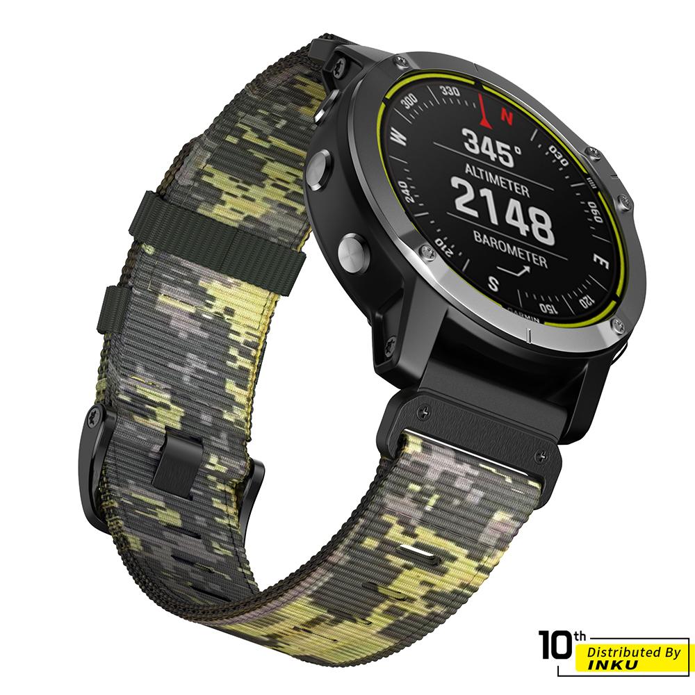 ibits Garmin fenix7 戰術尼龍編織錶帶 快拆替換腕帶 運動舒適工裝風 22mm 26mm-細節圖5