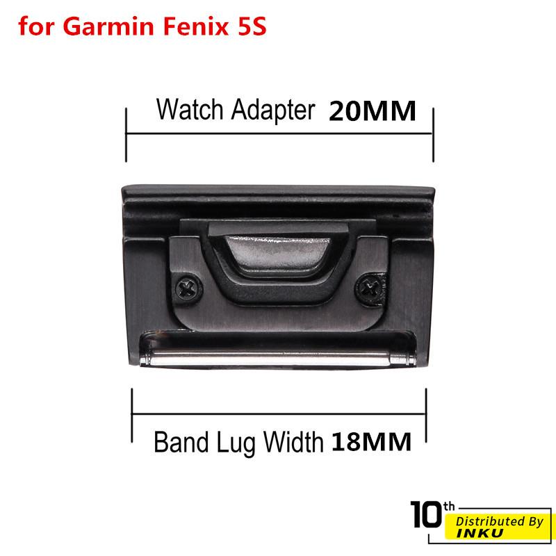 ibits Garmin fenix 5 5x 5s 不鏽鋼錶帶連接器 轉接頭 20mm 26mm-細節圖3