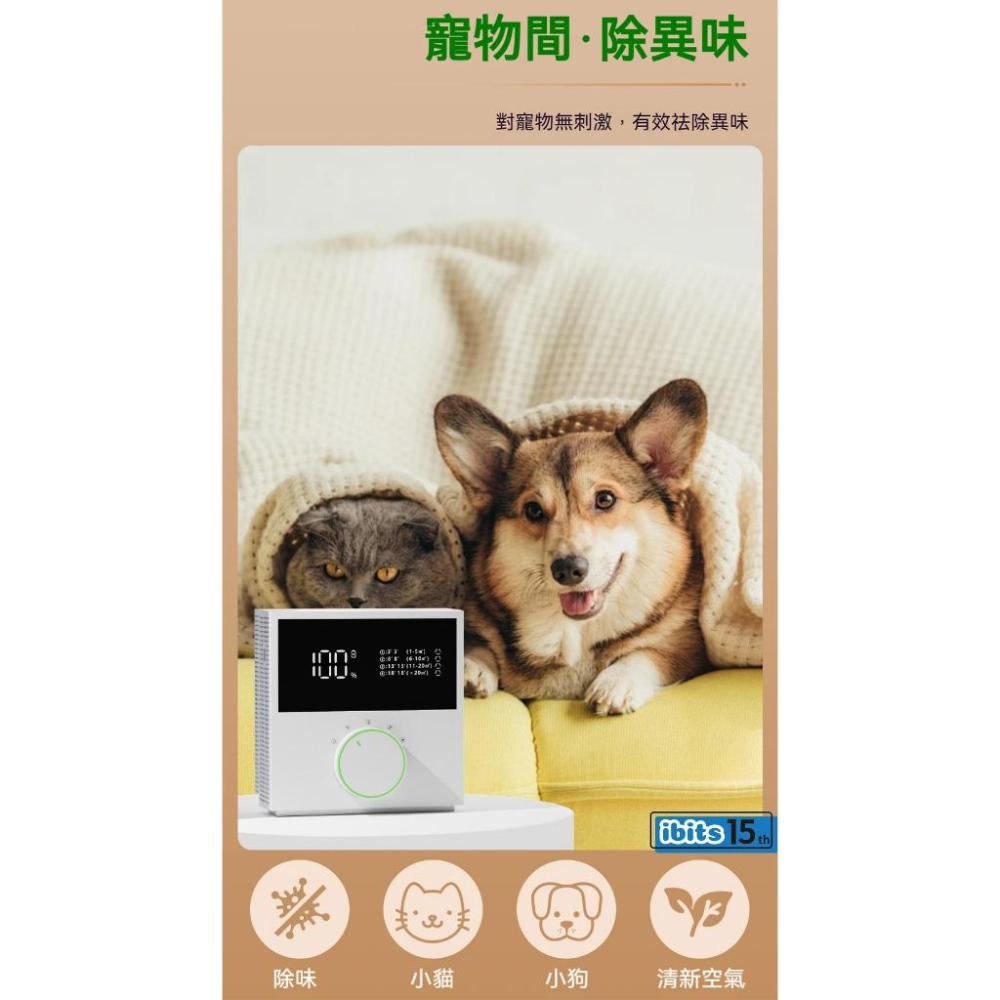 ibits TS-31 壁掛式清淨機 負離子除甲醛 寵物除臭 對流循環 靜音節能設計-細節圖5
