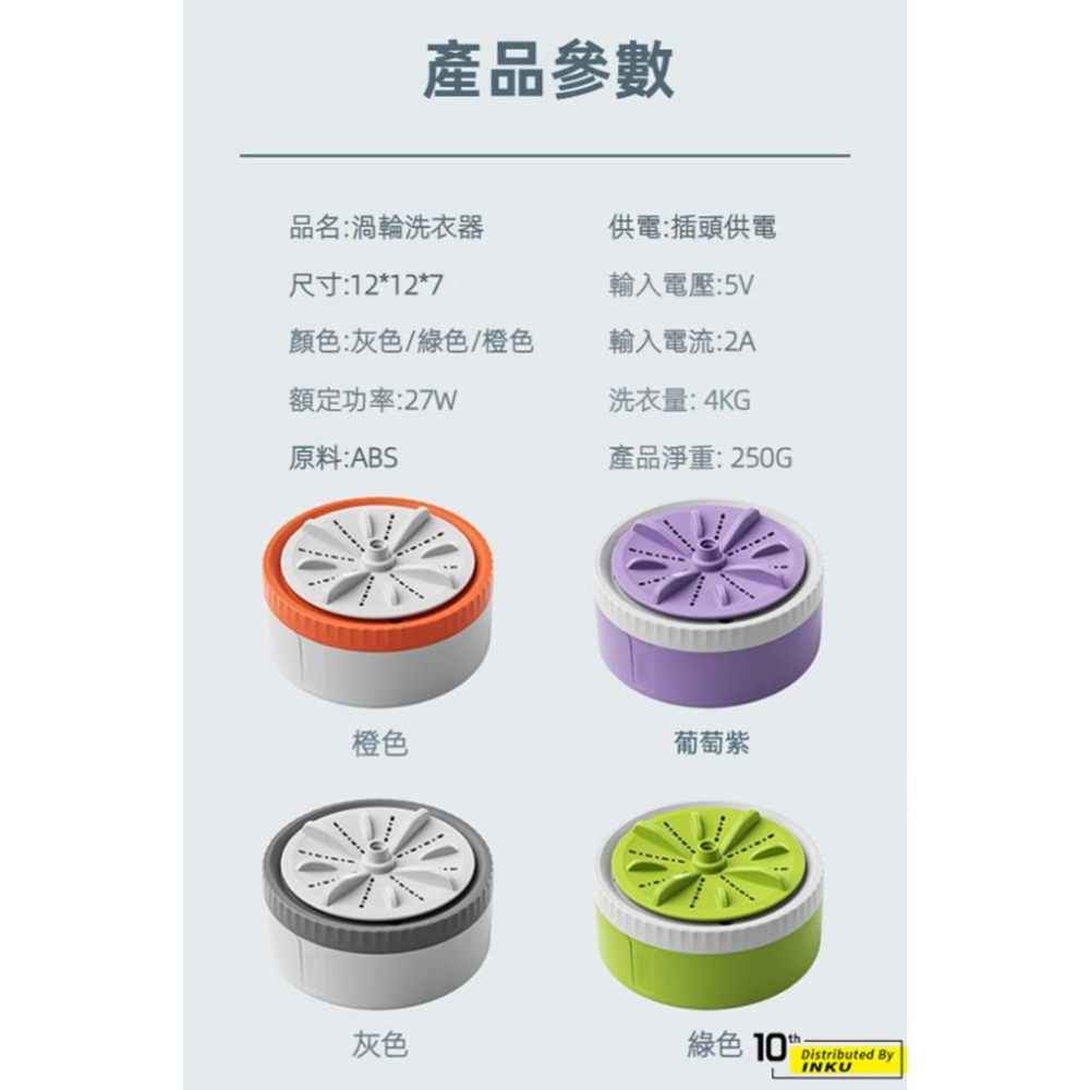 ibits A19 迷你渦輪全自動洗衣機 家用內衣褲襪子 清洗機 USB插頭-細節圖8