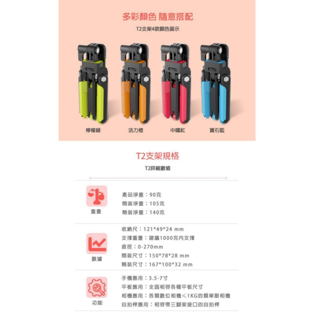 ibits T2 多功能變形支架 時尚百變手機平板直播自拍懶人固定架-細節圖8