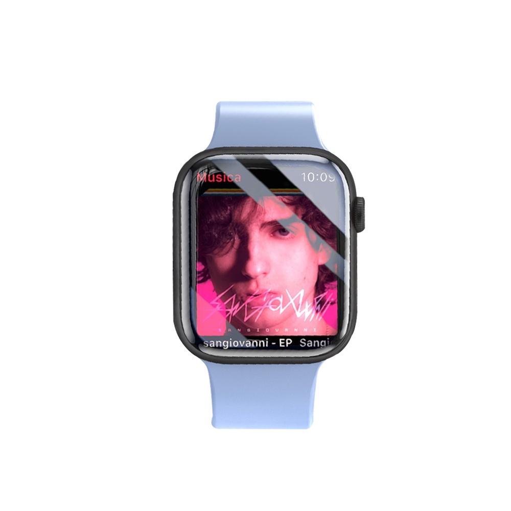 PZOZ Apple watch鋼化膜 9D曲面保護貼 40mm 45mm-細節圖2