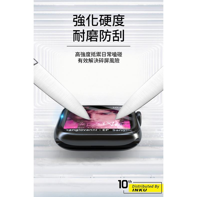PZOZ Apple watch鋼化膜 9D曲面保護貼 40mm 45mm-細節圖7