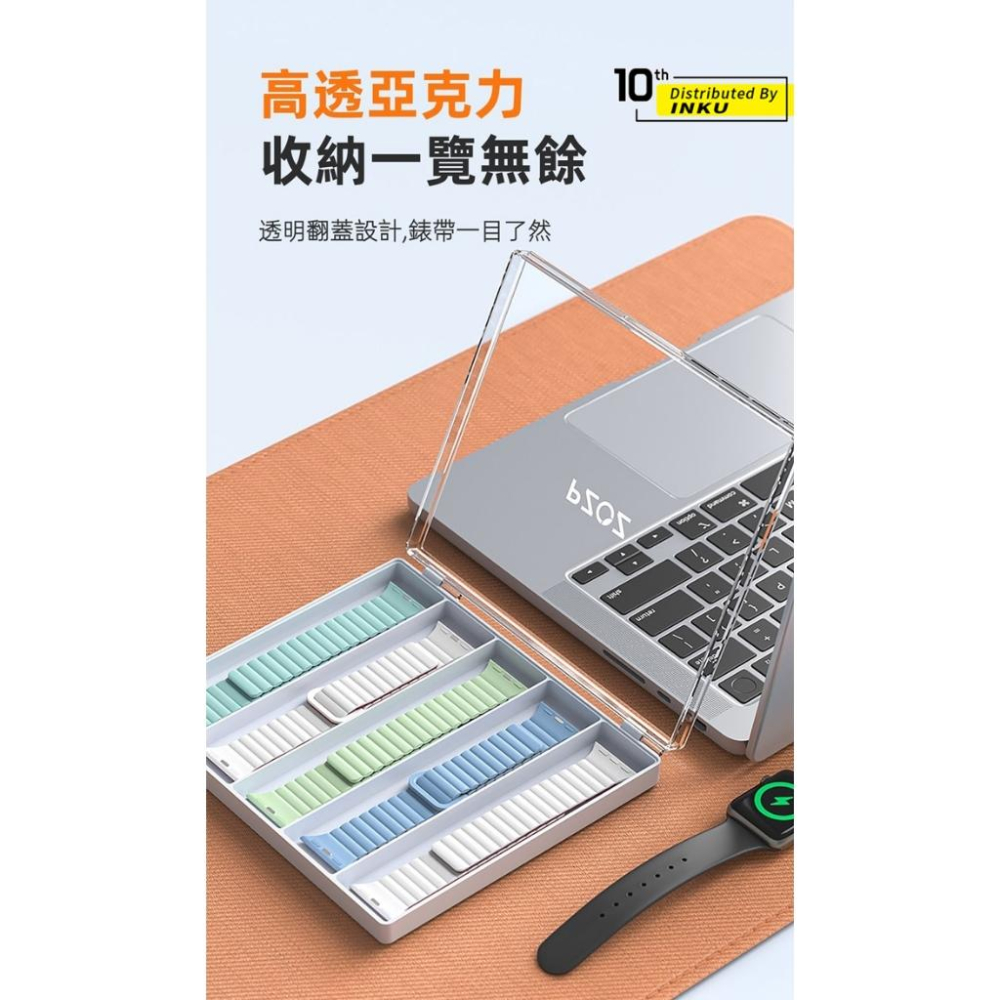 PZOZ Apple Watch錶帶收納盒 透明壓克力單手開蓋 防塵整理包-細節圖7