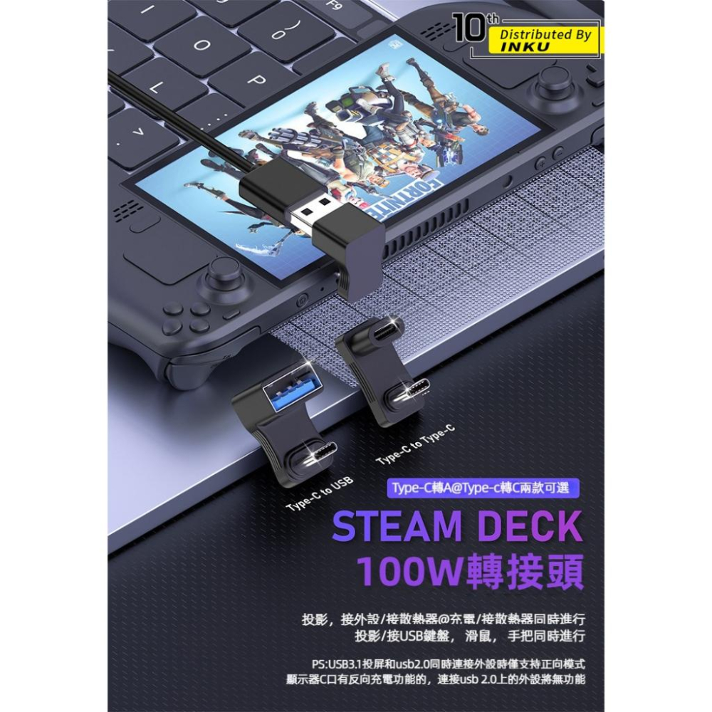 ibits MDD TypeC U型轉接頭 高速傳輸 4K60Hz投影 Steam Deck Switch-細節圖3
