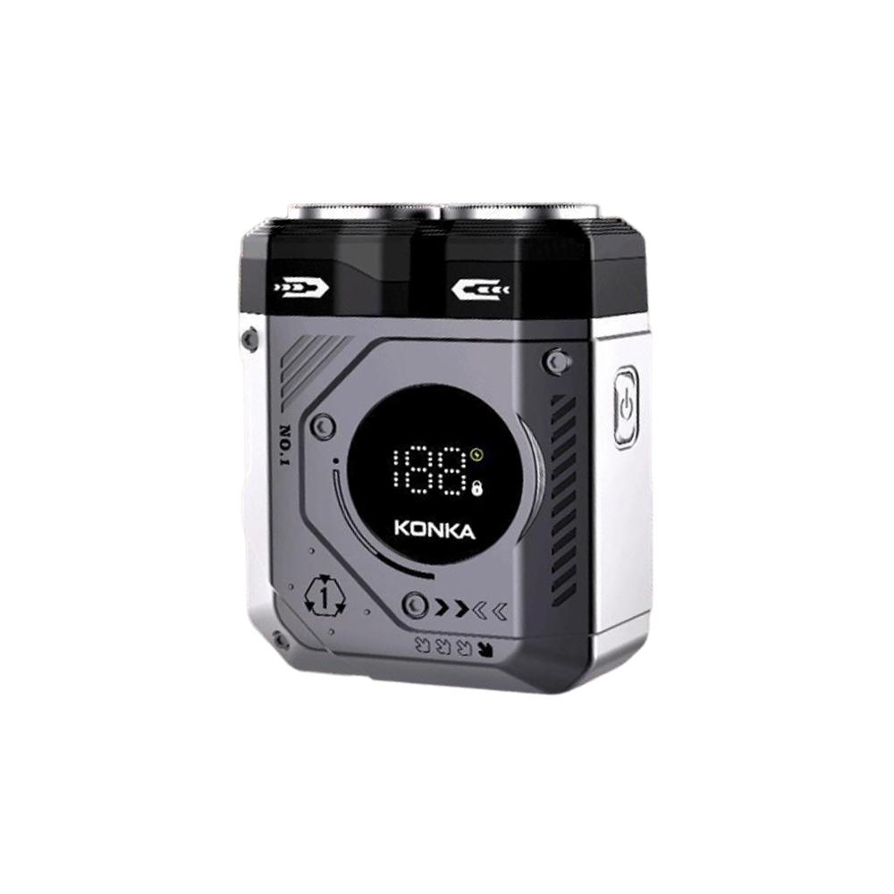 KONKA康佳 數顯電動刮鬍刀 Type-C充電 弧面雙環刀網 KTXD-0815-T-細節圖2