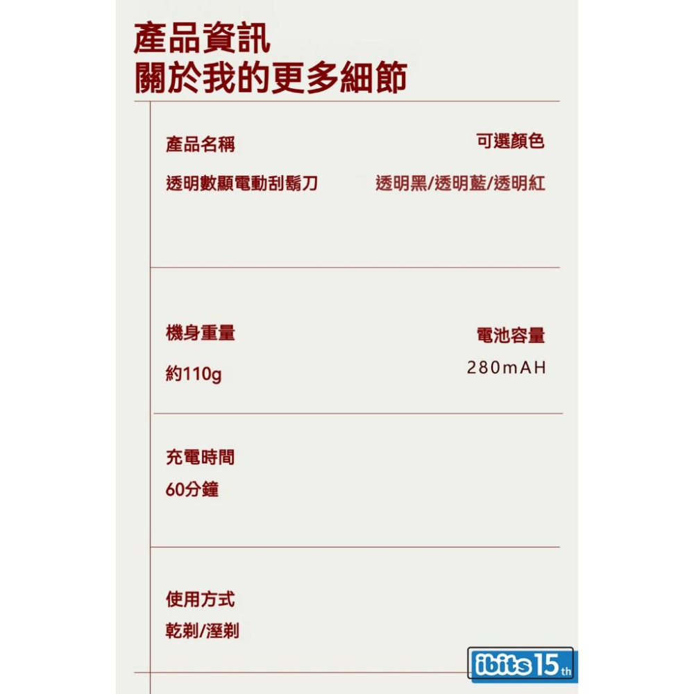 KONKA康佳 電動刮鬍刀 USB快充雙刀頭 LED數字顯示  KTXD1320T-細節圖8
