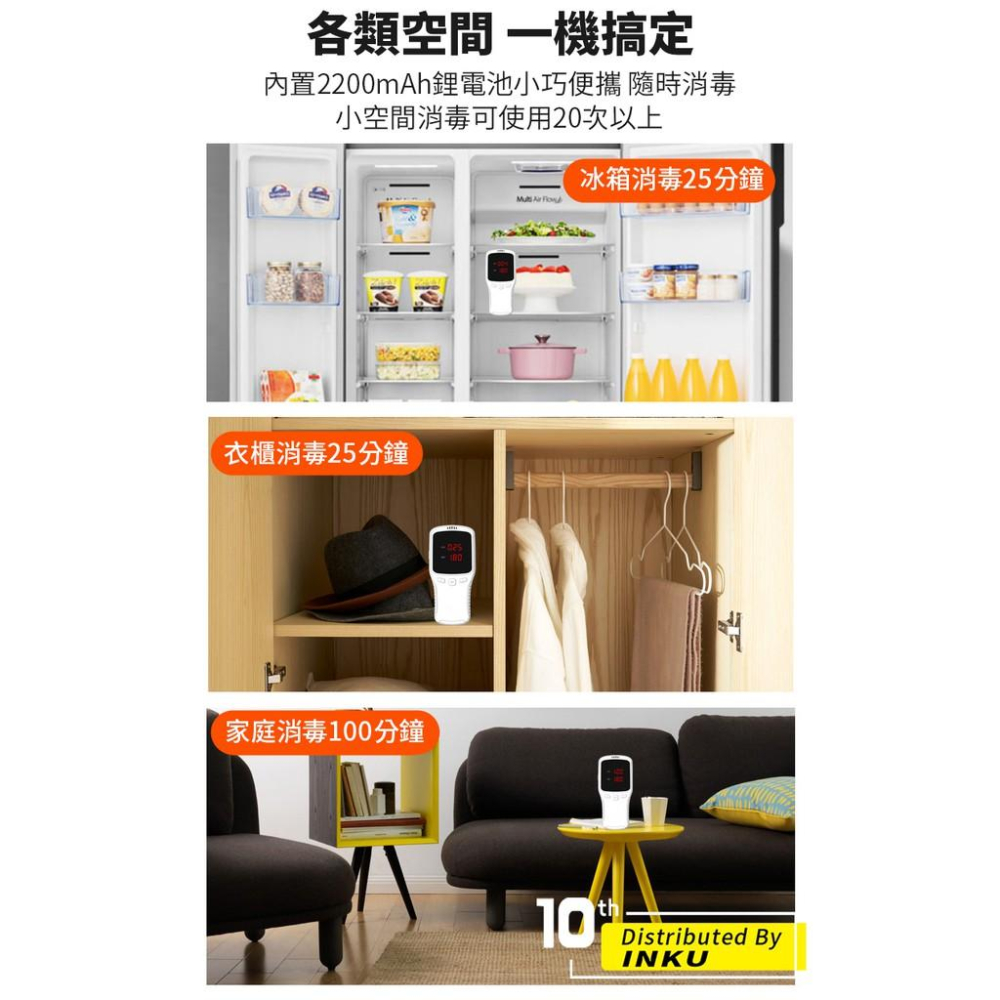 ibits WP6932 家用臭氧消毒機空氣殺菌預防病毒感染便攜式消毒機-細節圖6