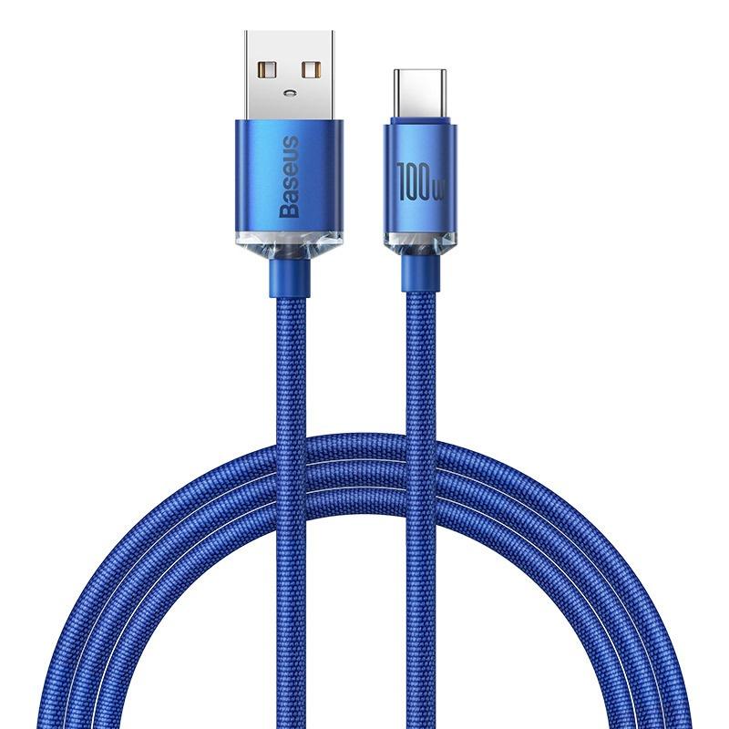 倍思 晶耀 100W快充數據線 USB to TypeC 鋁合金編織充電傳輸線 1.2m 2m-細節圖2