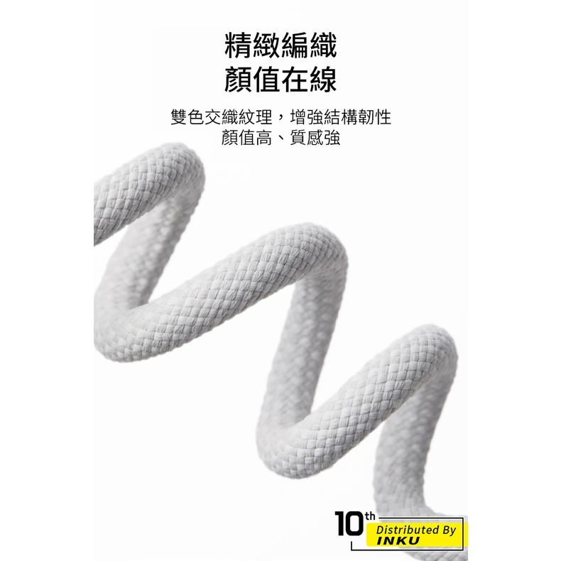 倍思 靈動 100W快充線 TypeC to TypeC 編織線 QC PD快充 1m 2m-細節圖5