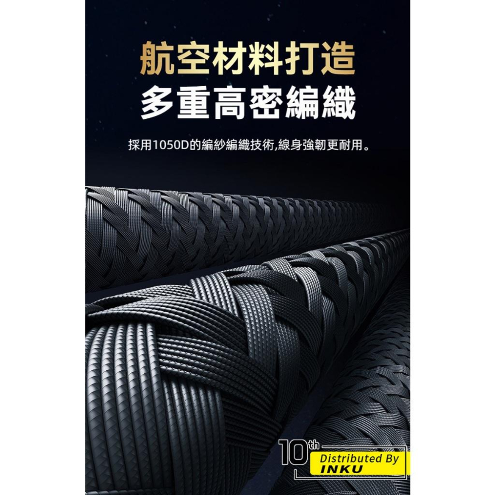 倍思 航空系列 100W TypeC快充線 USB 超級快充 480Mbps數據傳輸 1m 2m-細節圖6