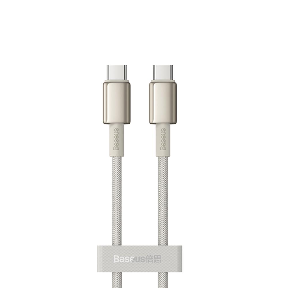 倍思 鎢金 100W PD快充線 TypeC to C 蘋果15筆電 EMarker 高耐磨傳輸線 1M 2M-細節圖2