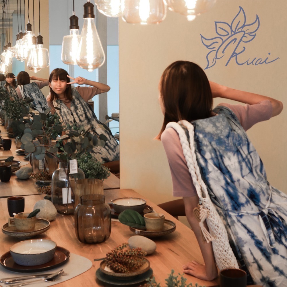 藍染棉質修身連身褲（尺寸請結帳時備註）-細節圖4