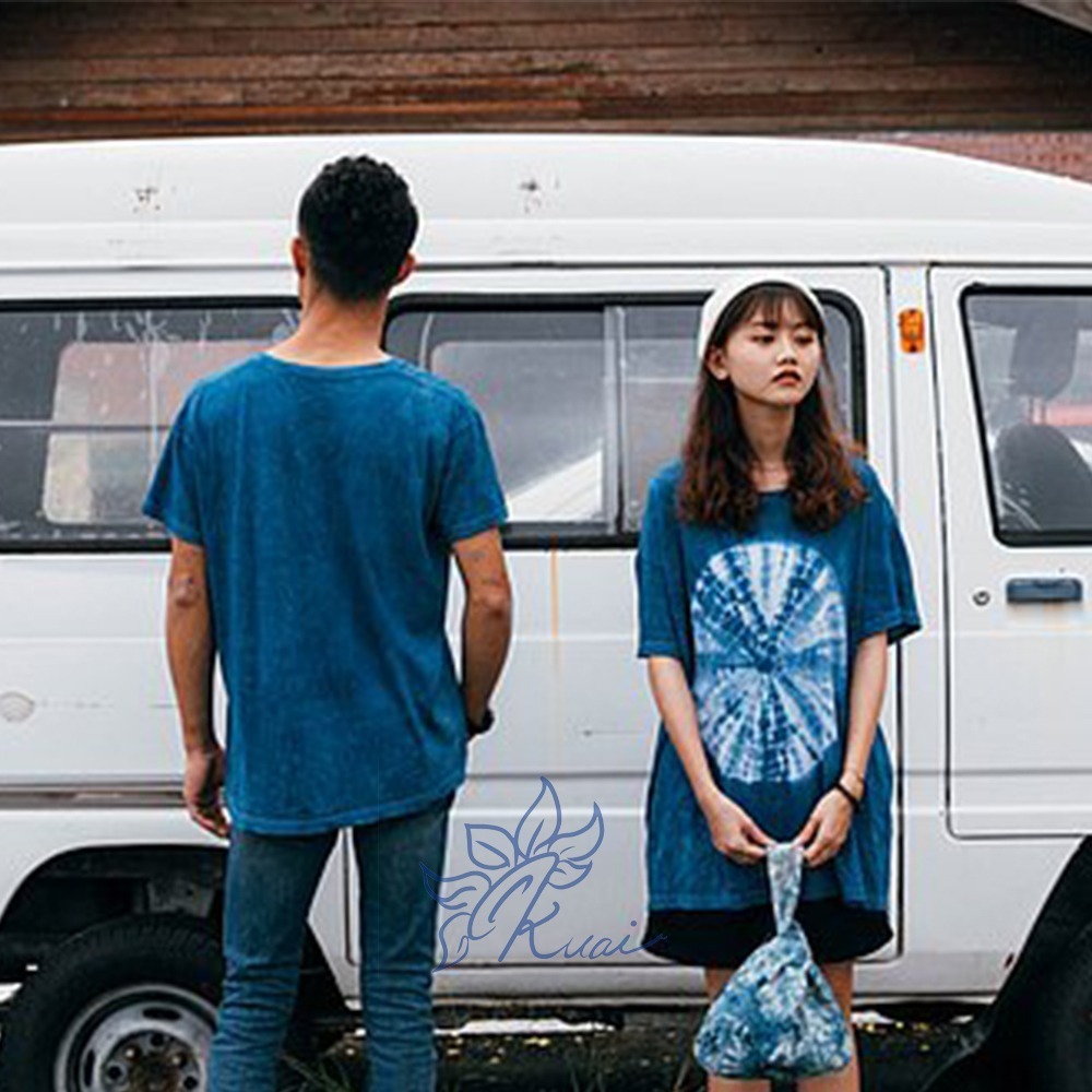 男女藍染手作Tshirt（尺寸請結帳時備註）-細節圖3