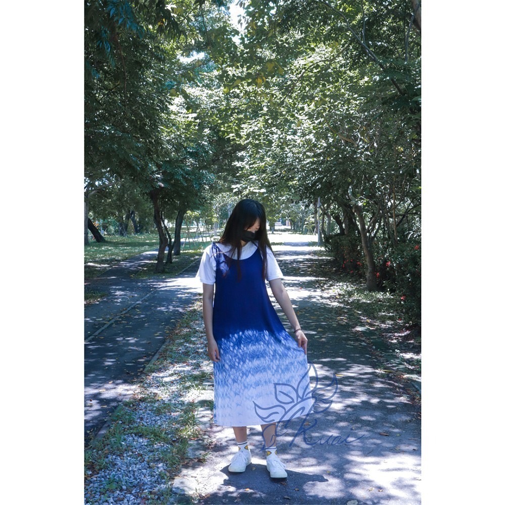 藍染綁帶長洋-細節圖3