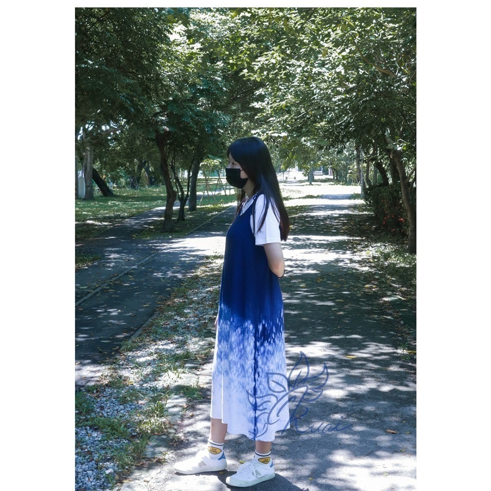 藍染綁帶長洋-細節圖4