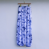 藍染涼紗縮口褲