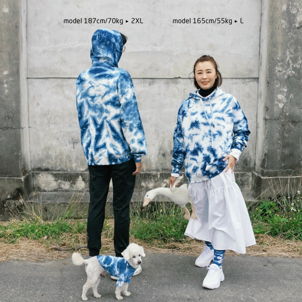 藍染大學帽T-細節圖3