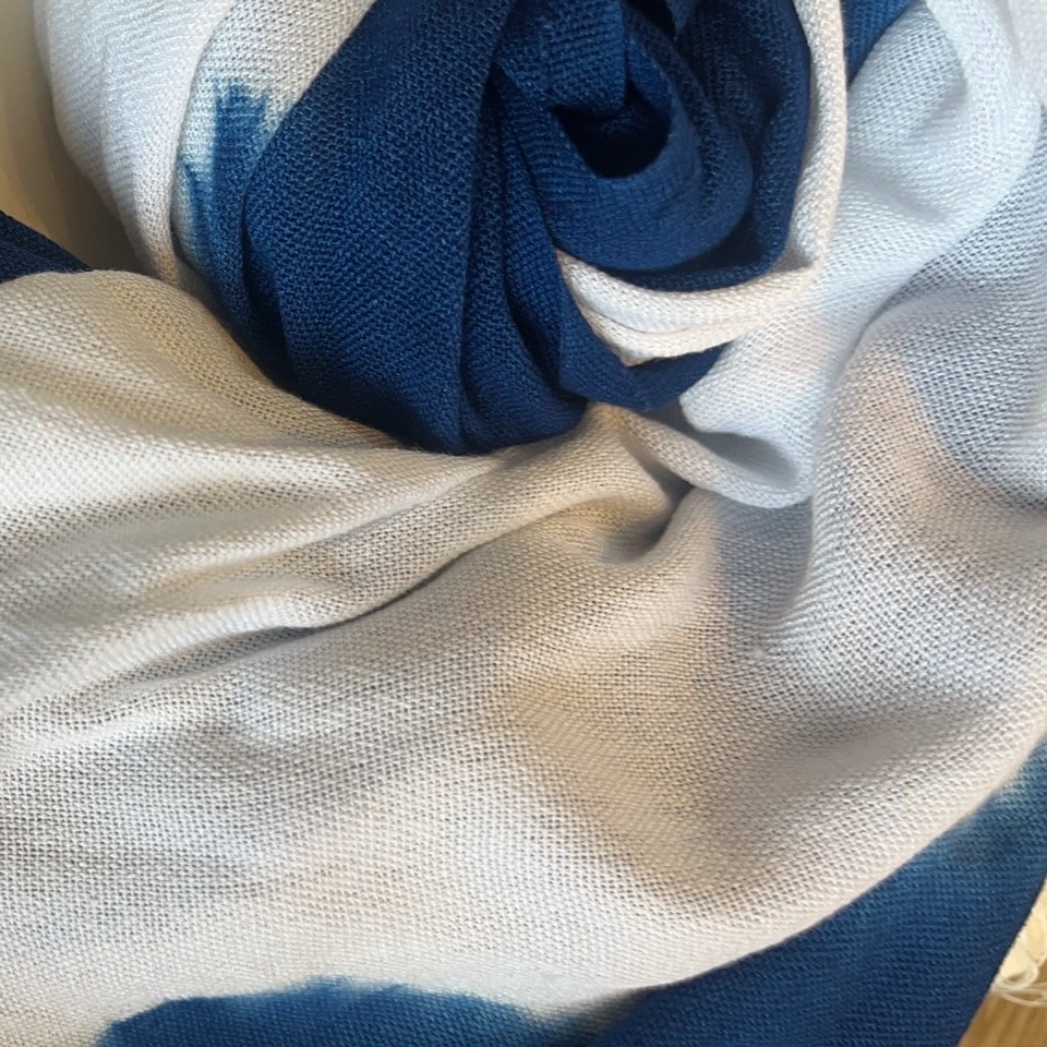 藍染嫘縈圍巾(大條)-規格圖5