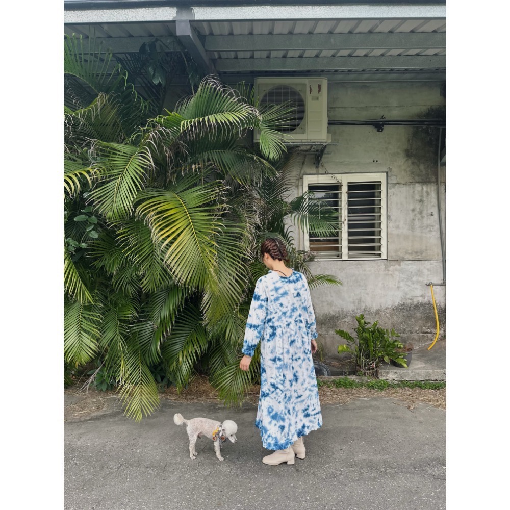 藍染木耳洋裝-細節圖3