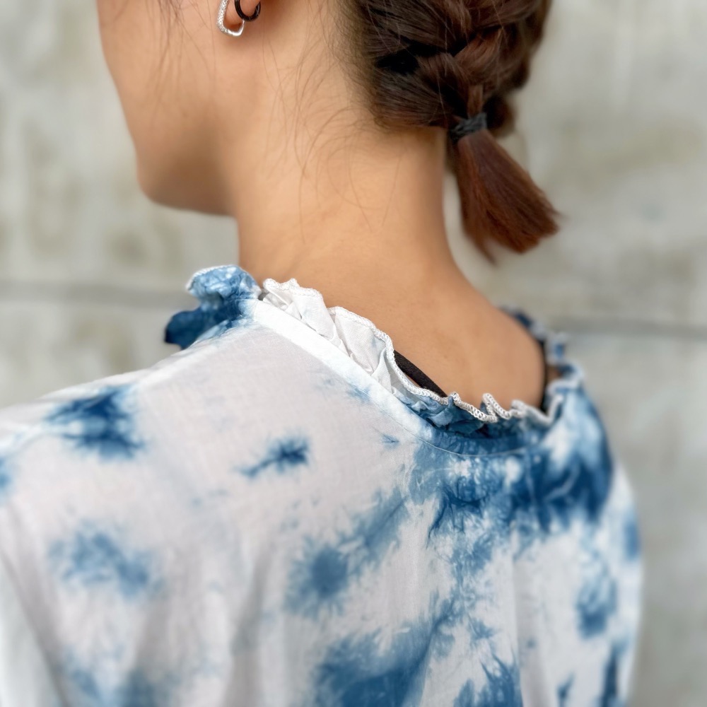 藍染木耳洋裝-細節圖7