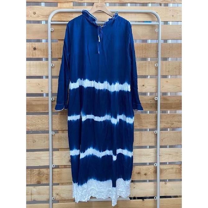 藍染木耳洋裝-細節圖9
