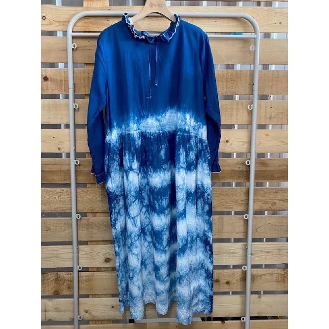 藍染木耳洋裝-細節圖10