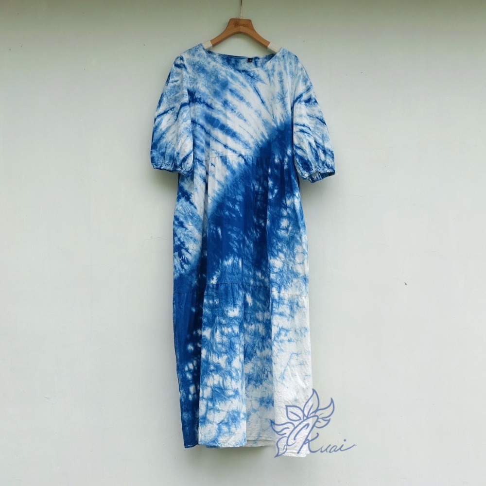 藍染公主七分袖洋裝(尺寸請結帳時備註)-規格圖11