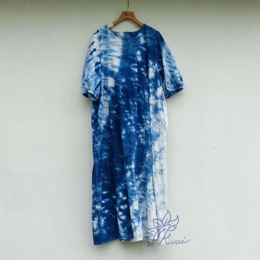藍染公主七分袖洋裝(尺寸請結帳時備註)-規格圖11