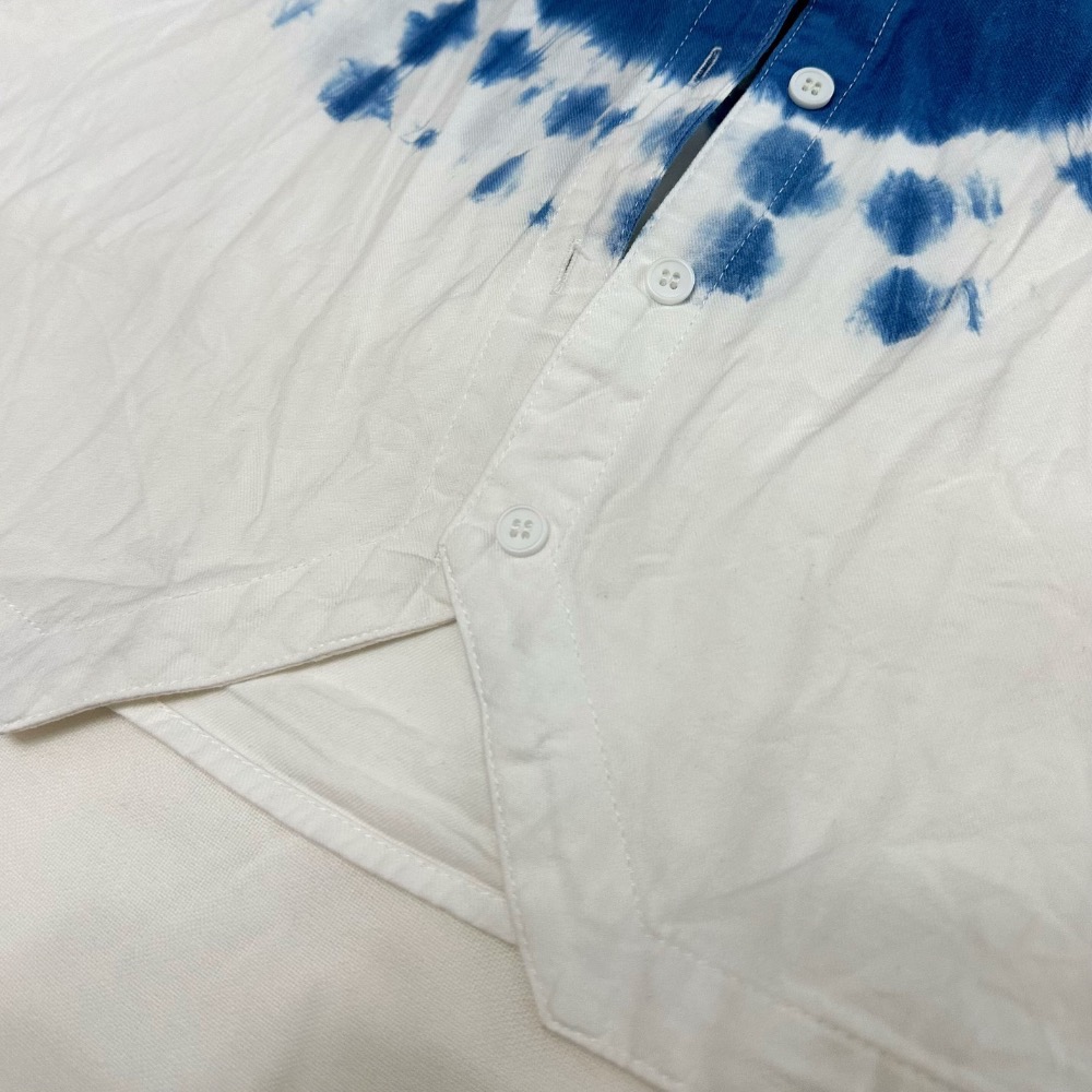 藍染設計款軟棉襯衫-細節圖8